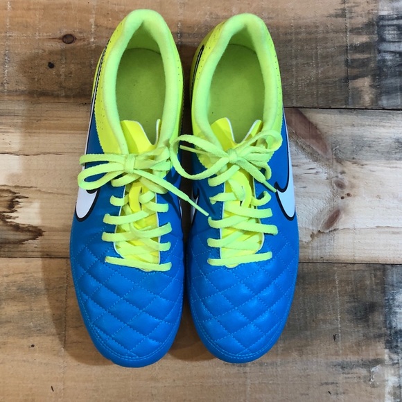 Nike Shoes - Nike Tiempo Rio Blue Lagoon/Volt Cleats
